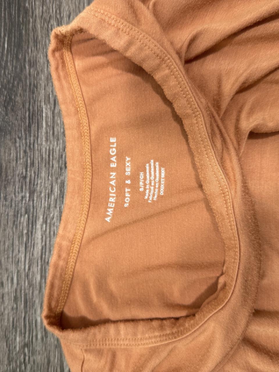Y2K American Eagle Soft & Sexy Brown Crew Neck Tee