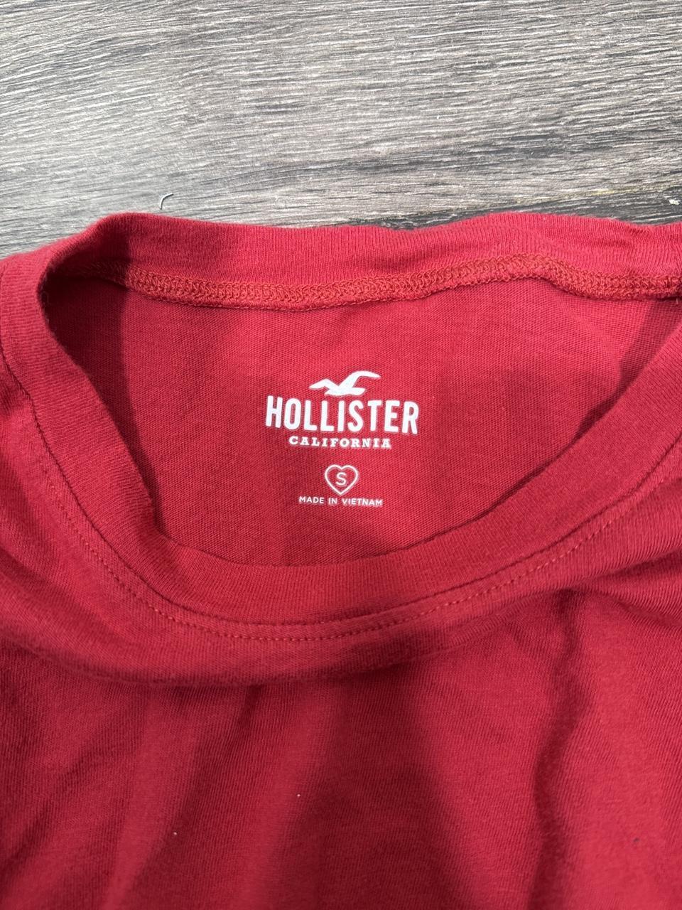 Y2K Hollister Red Twist Front Baby Tee