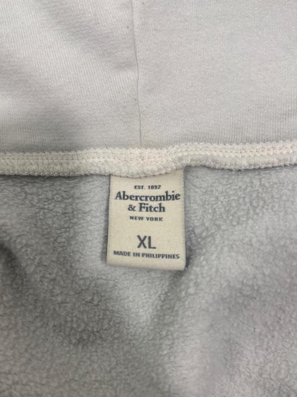 Y2K Abercrombie & Fitch White Full Zip Hoodie