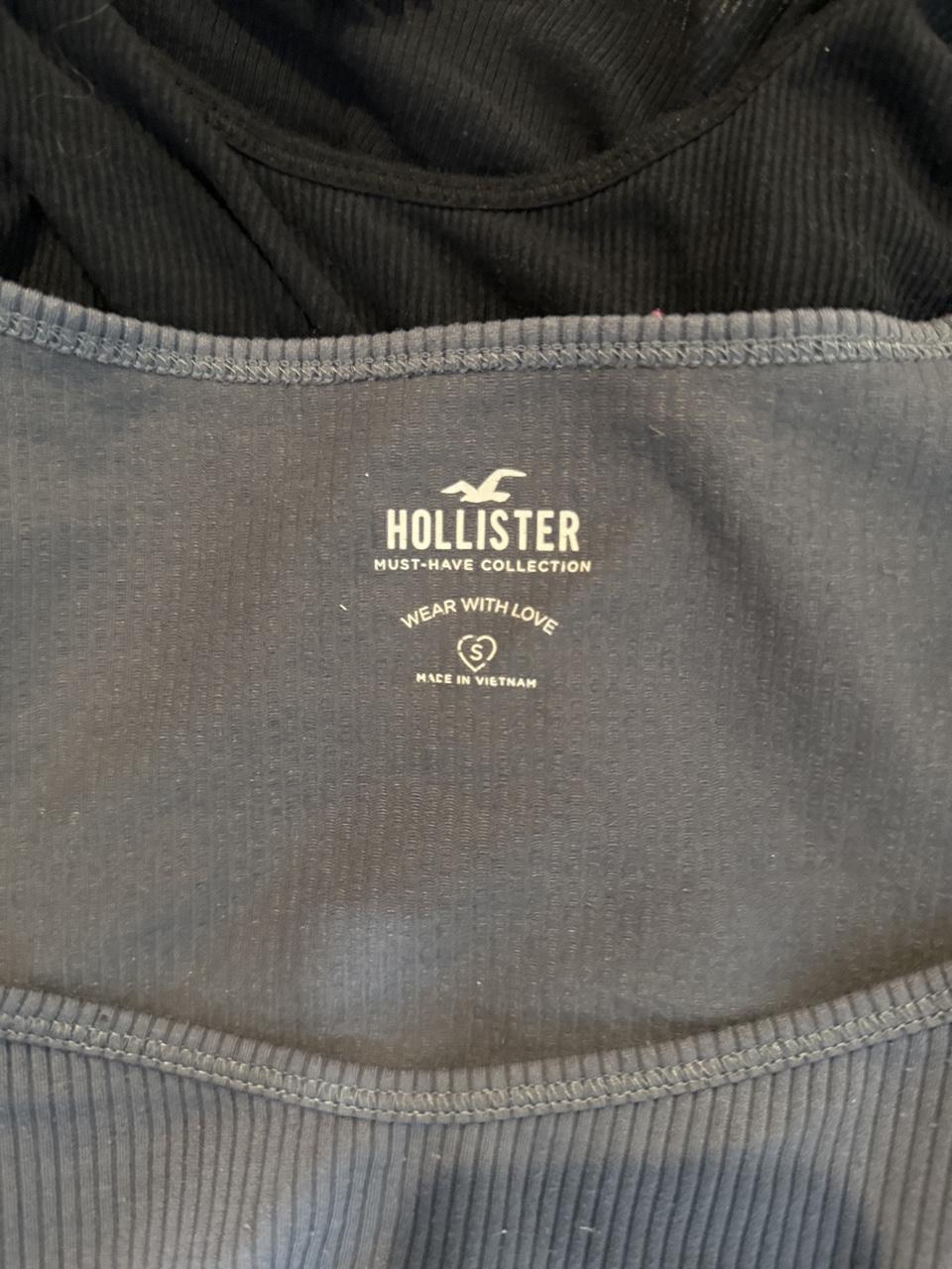 Hollister Co. Women's Grey and Blue Shirt
