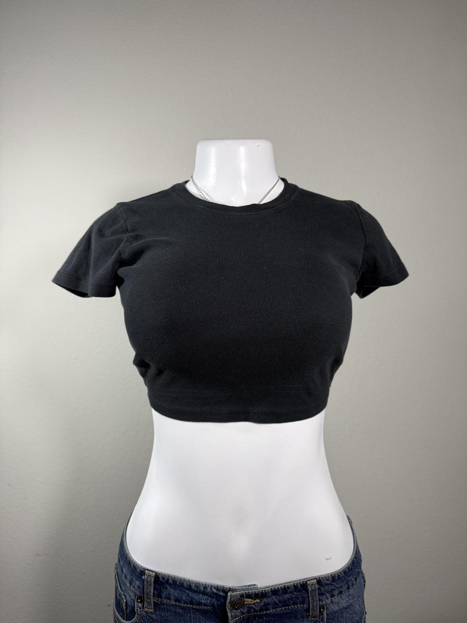 🖤 Y2K Hollister Black Cropped Baby Tee 🖤