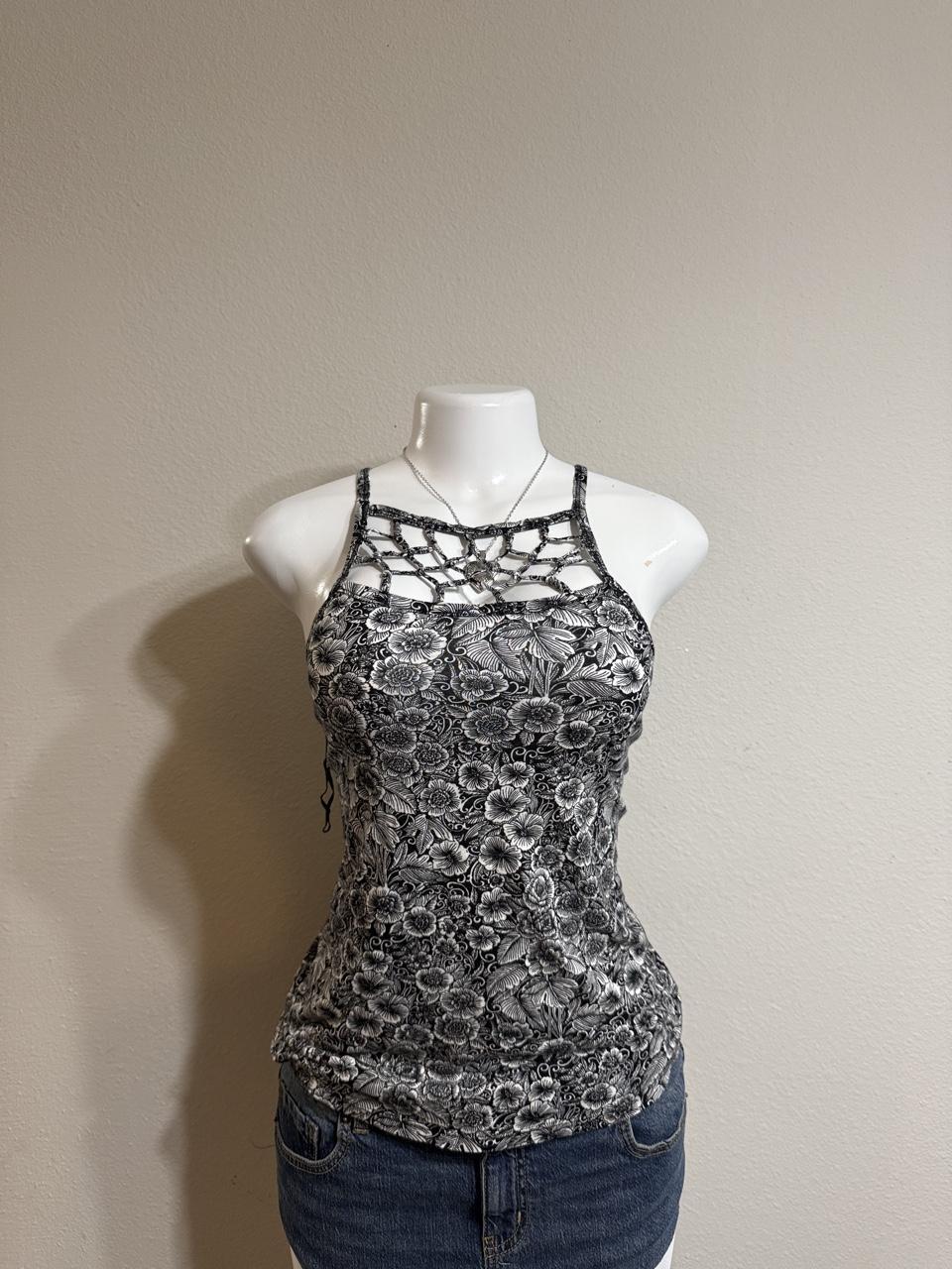 🖤 Y2K Aeropostale Floral Crochet Tank Top 🖤