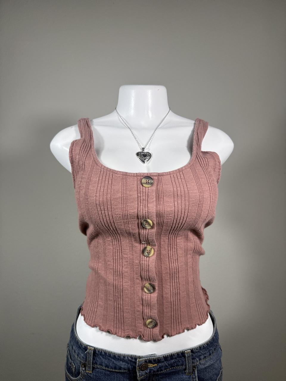 🤎 Aeropostale Seriously Soft Ribbed Button Tank 🤎