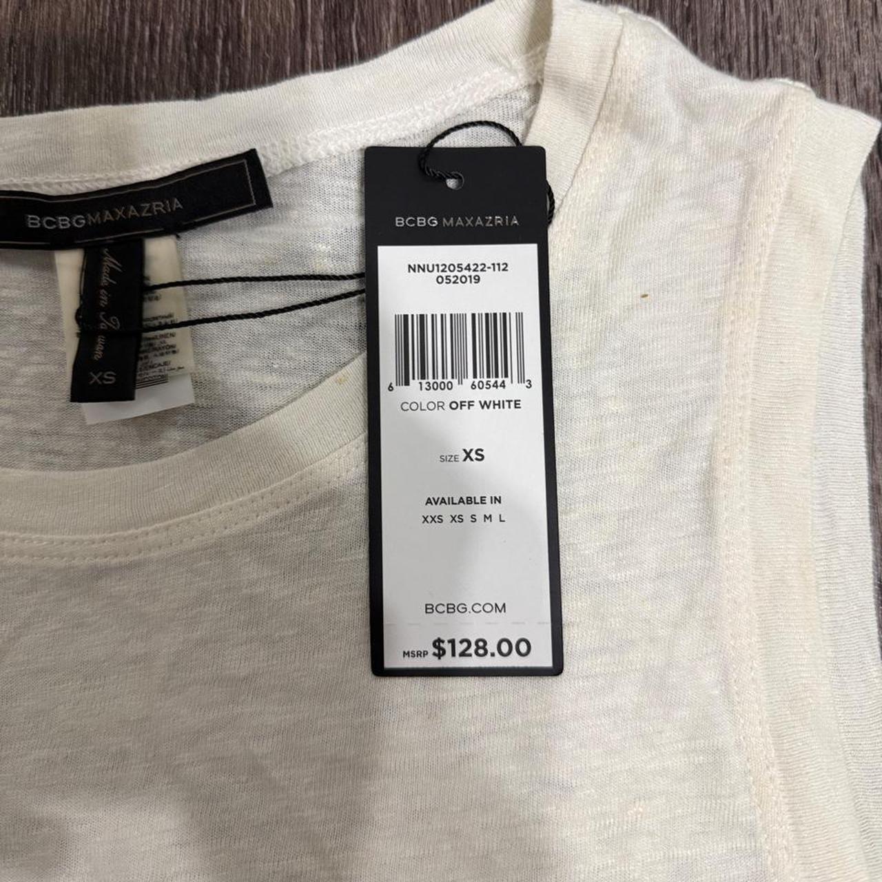 BCBGMAXAZRIA Women's Cream and White Vests-tanks-cami