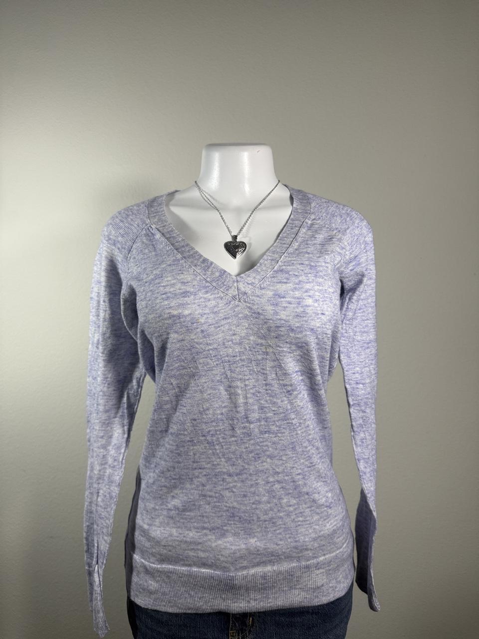 Vintage American Eagle Lavender Space Dye V-Neck Sweater