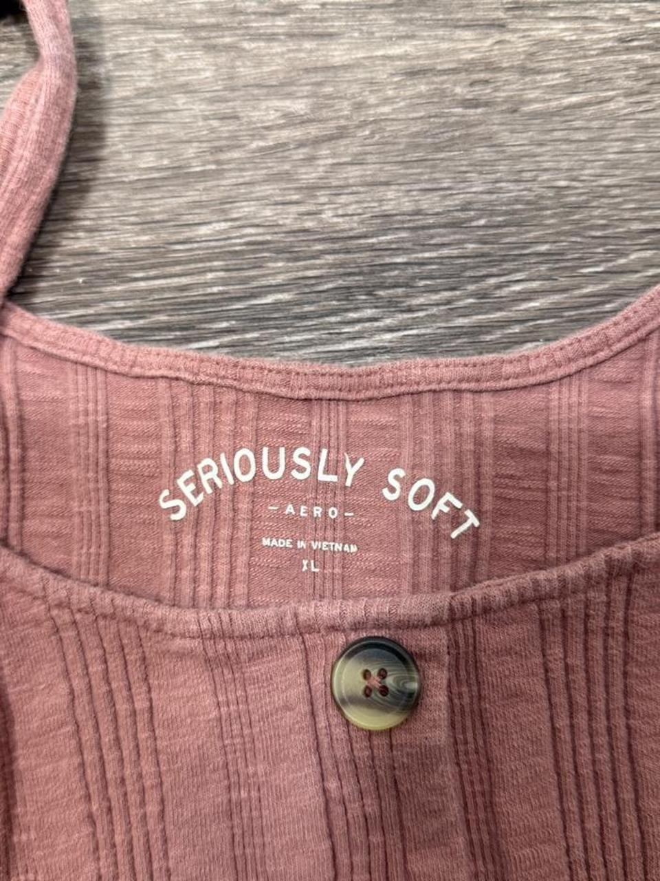 🤎 Aeropostale Seriously Soft Ribbed Button Tank 🤎