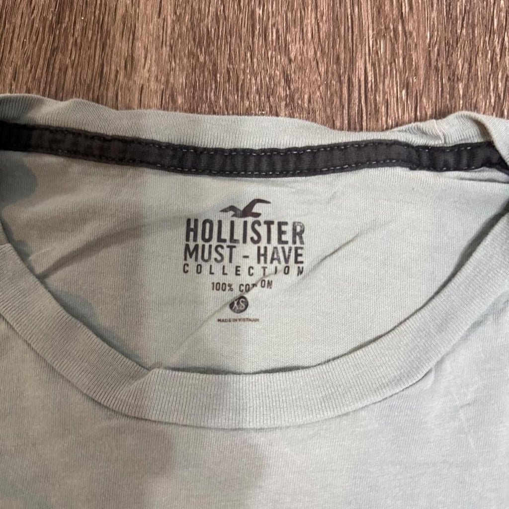 Hollister Co. Men's Green and Blue Tshirt