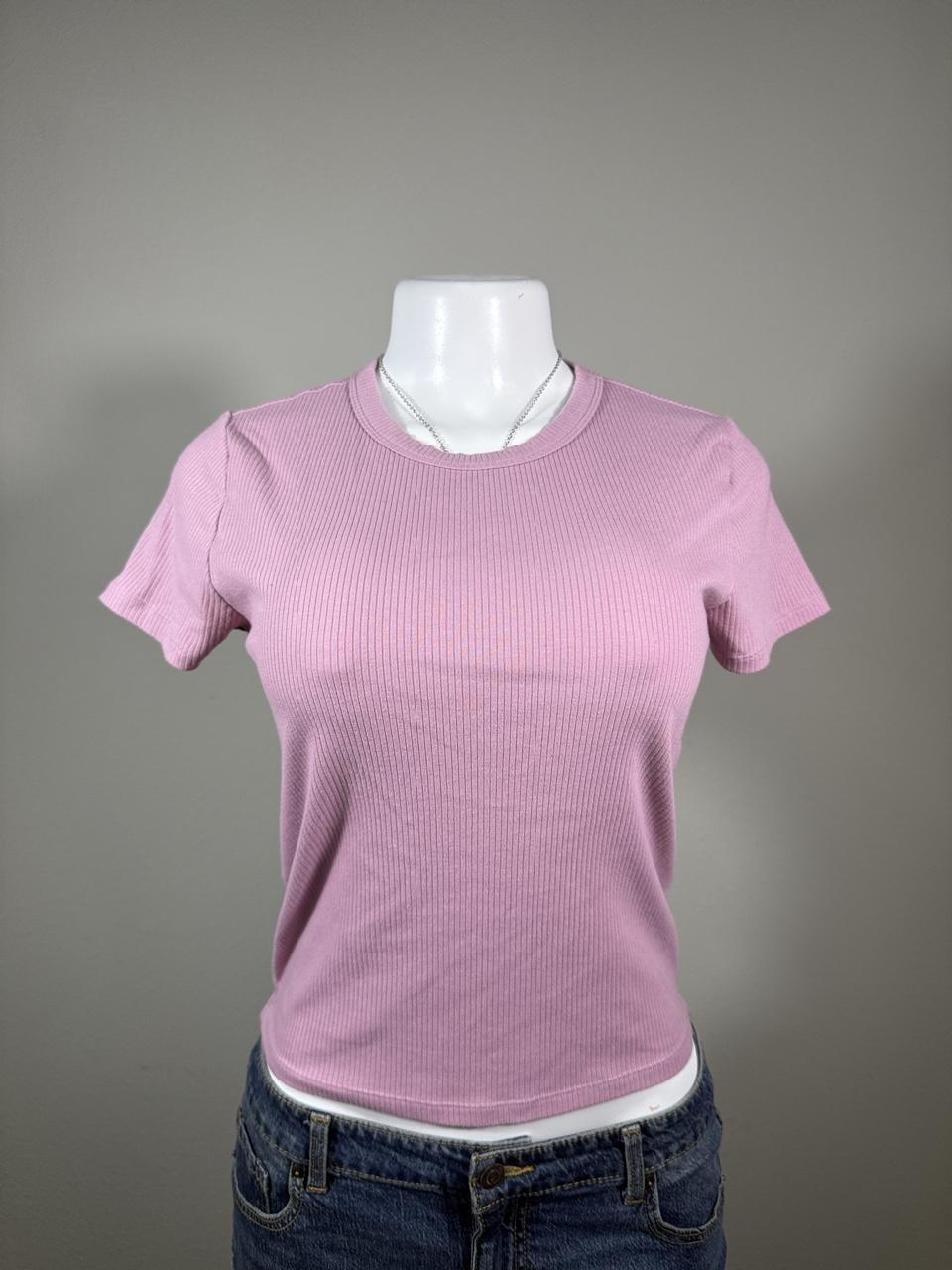 🩷 American Eagle Pink Ribbed Baby Tee 🩷