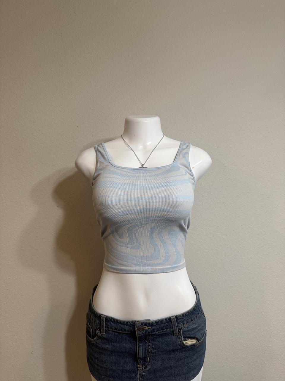 💙 Hollister Blue Swirl Seamless Crop Tank 💙