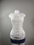 Solitaire Swim Ivory Crochet Lace Sleeveless Cover-Up Top