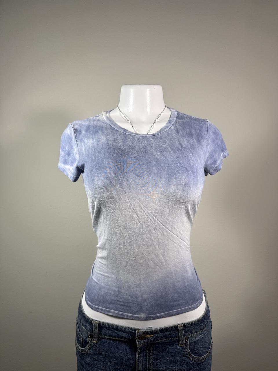 American Eagle Soft & Sexy Blue Tie Dye Tee