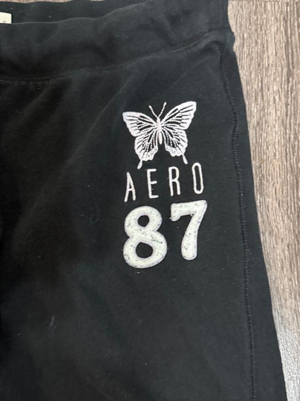 Aeropostale Women's Black and Green Joggers-tracksuit
