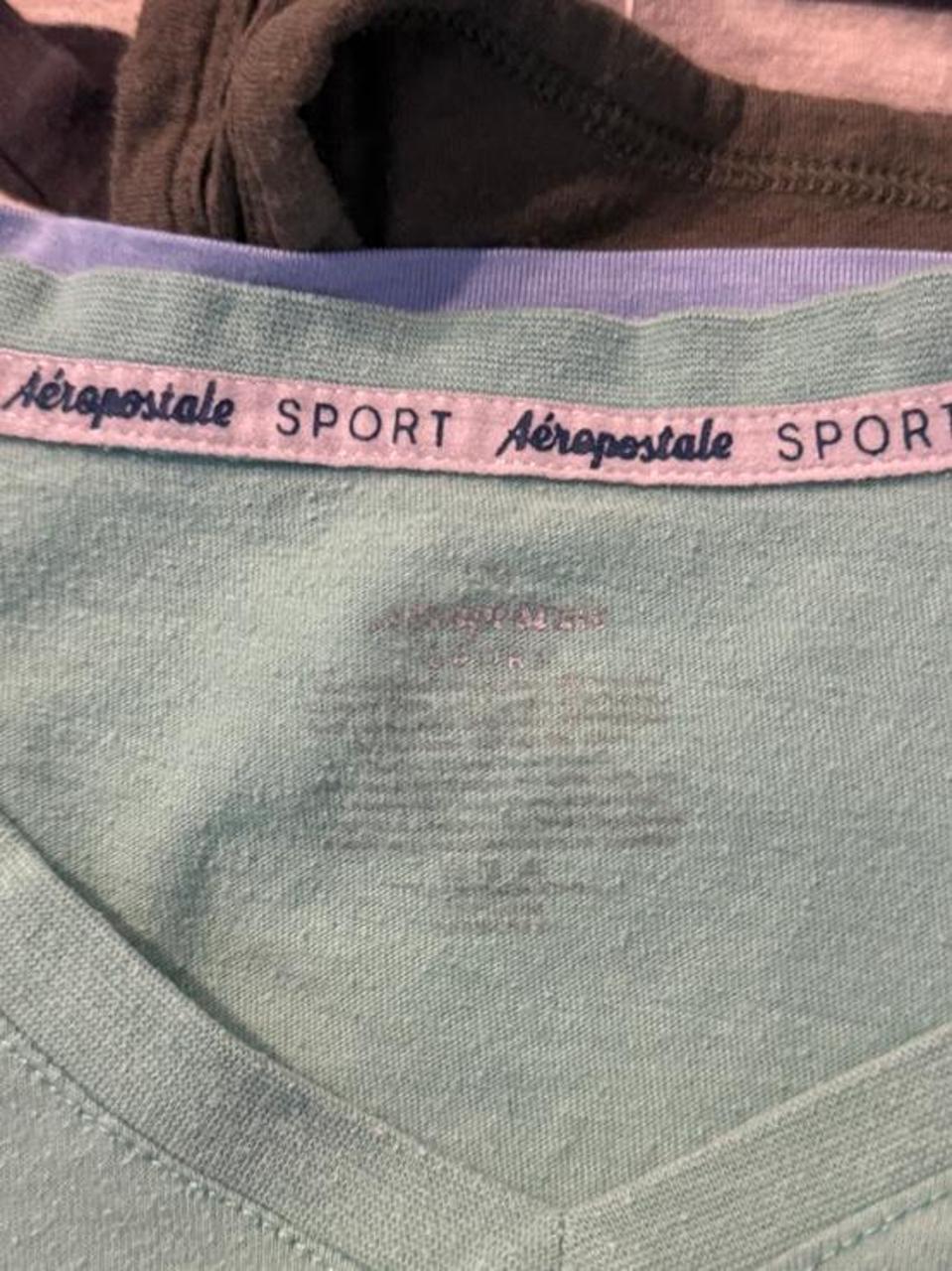💚 Aeropostale Sport Mint Green Floral Logo Tee 💚
