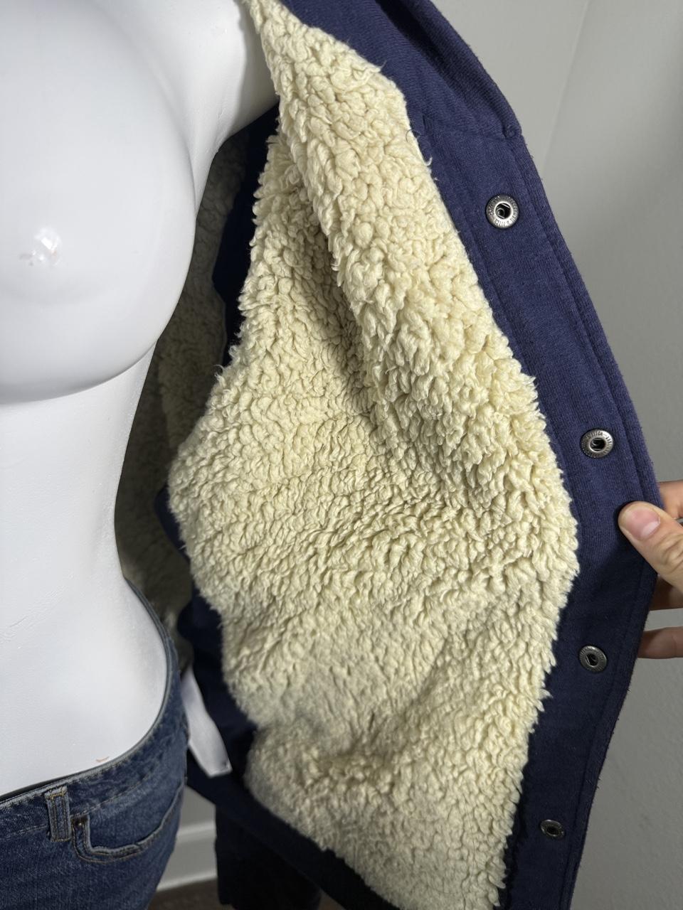 💙 Vintage Abercrombie & Fitch Sherpa Lined Snap Hoodie 💙