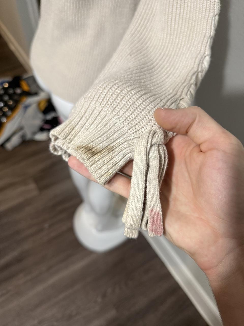 American Eagle Women's Cream and Tan Jumper