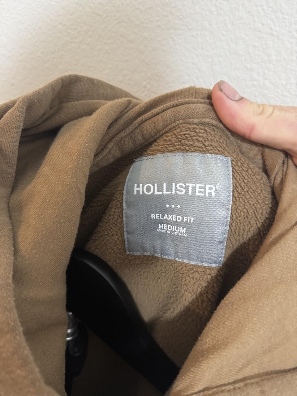 Hollister Co. Men's Tan and Brown Hoody