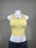 💛 American Eagle Yellow Ribbed Crop Tank Top 💛