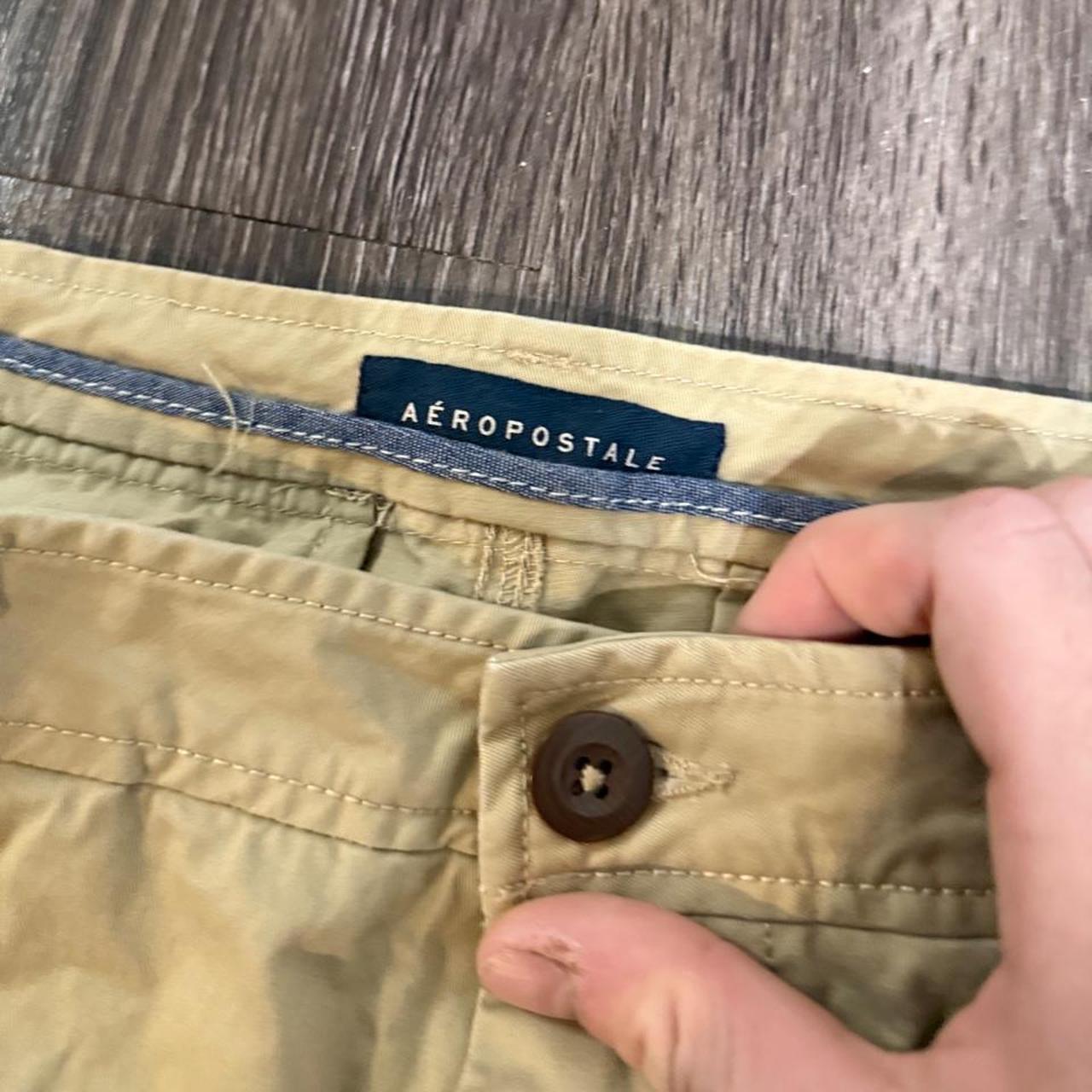 Aeropostale Men's Tan and Cream Trousers
