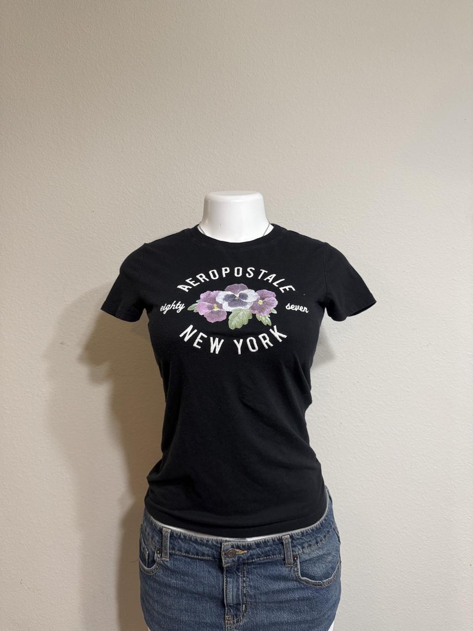 🖤 Y2K Aeropostale Floral Graphic Baby Tee 🖤