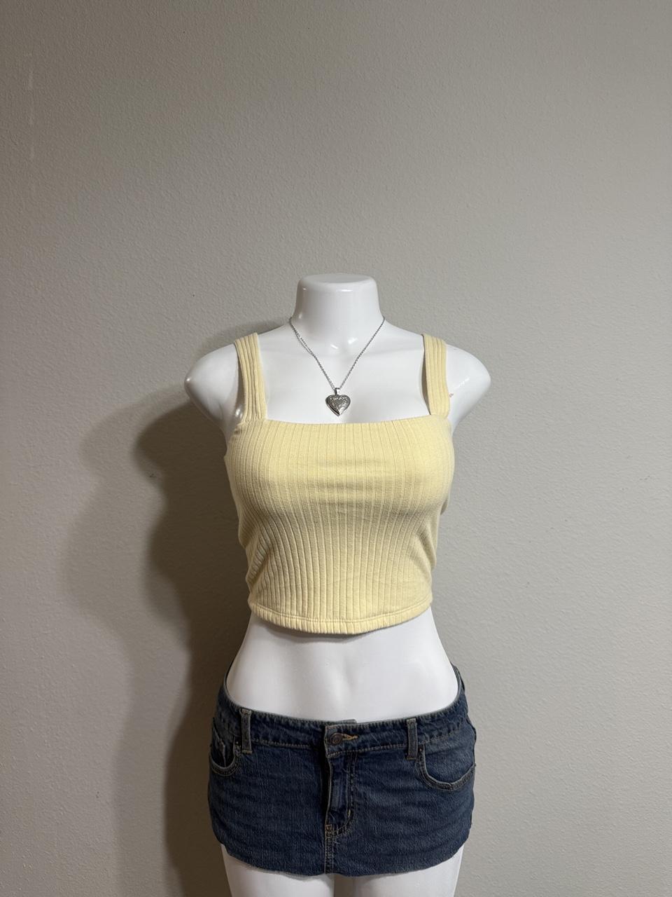 💛 Y2K American Eagle Ribbed Crop Tank 💛