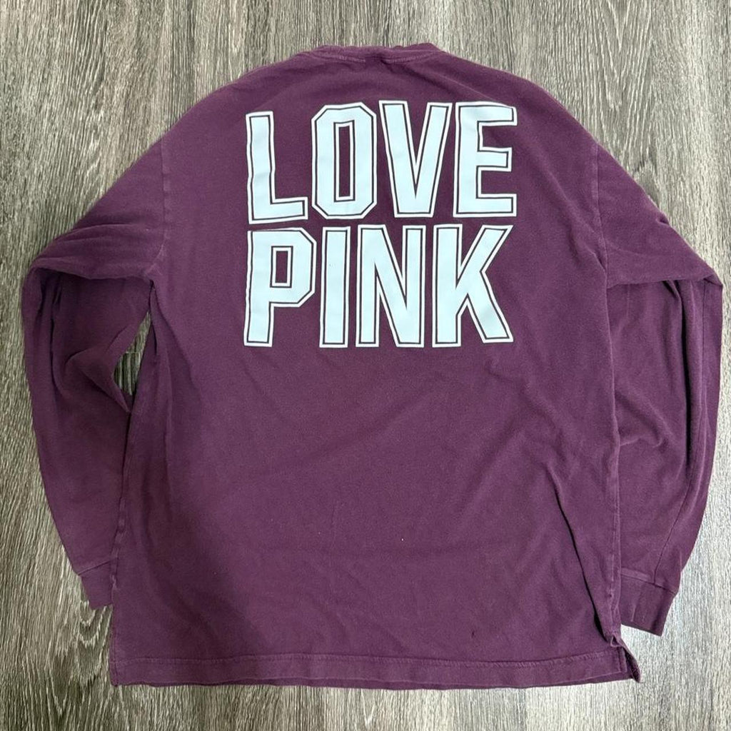 Victoria's Secret Women's Burgundy and Purple Shirt