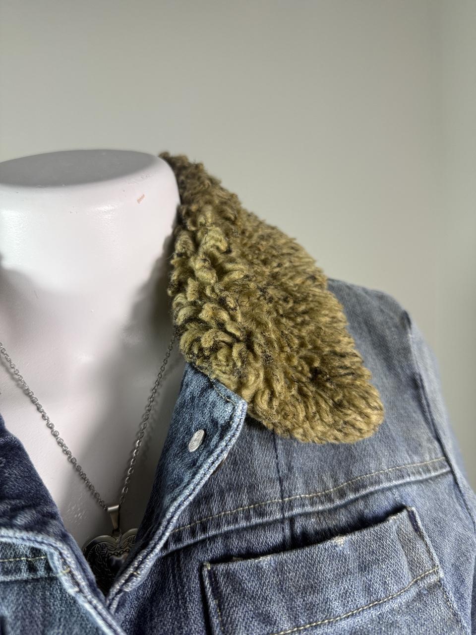 Vintage Y2K American Eagle Sherpa Denim Jacket