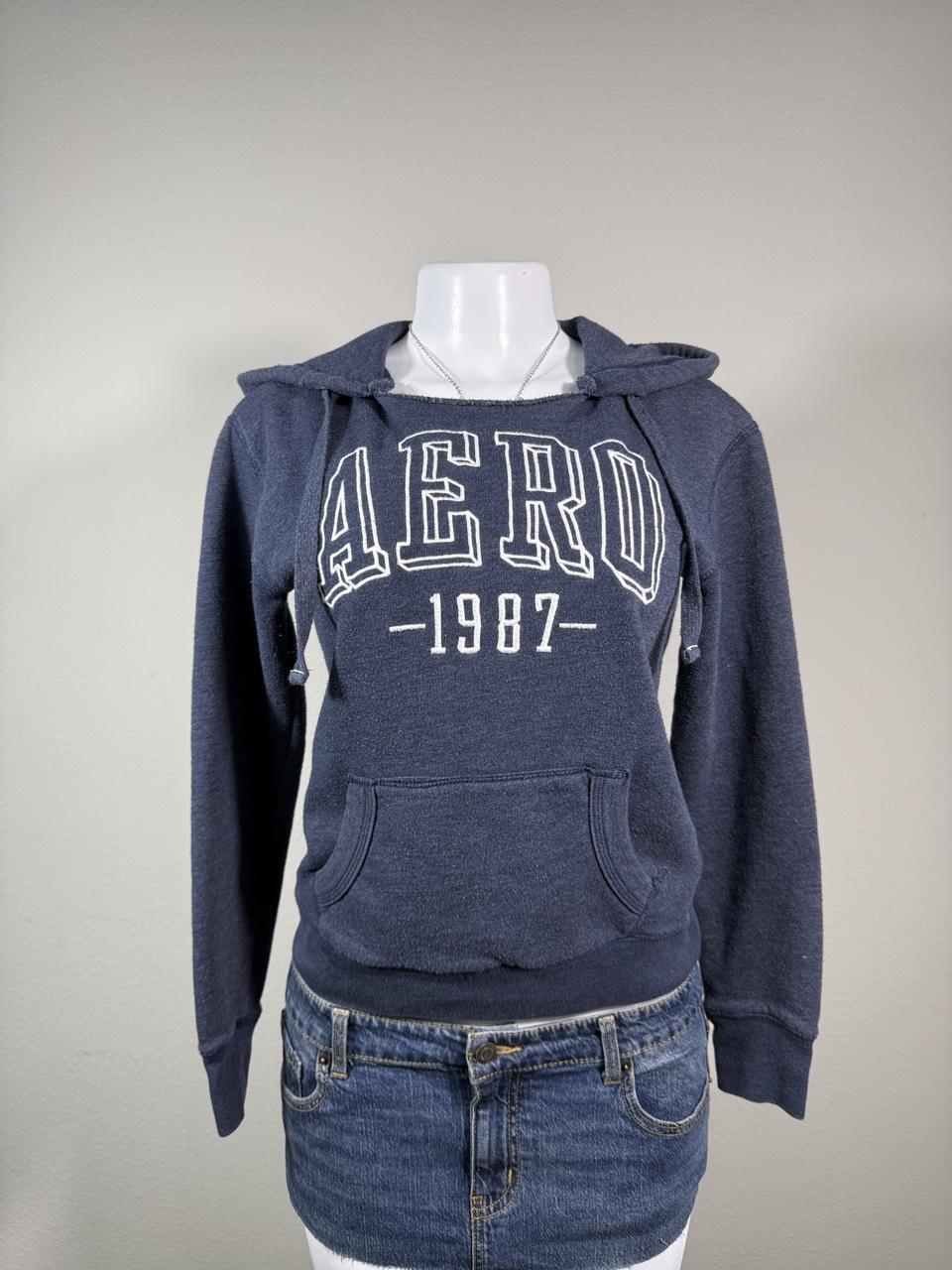 Aeropostale 1987 Navy Pullover Hoodie