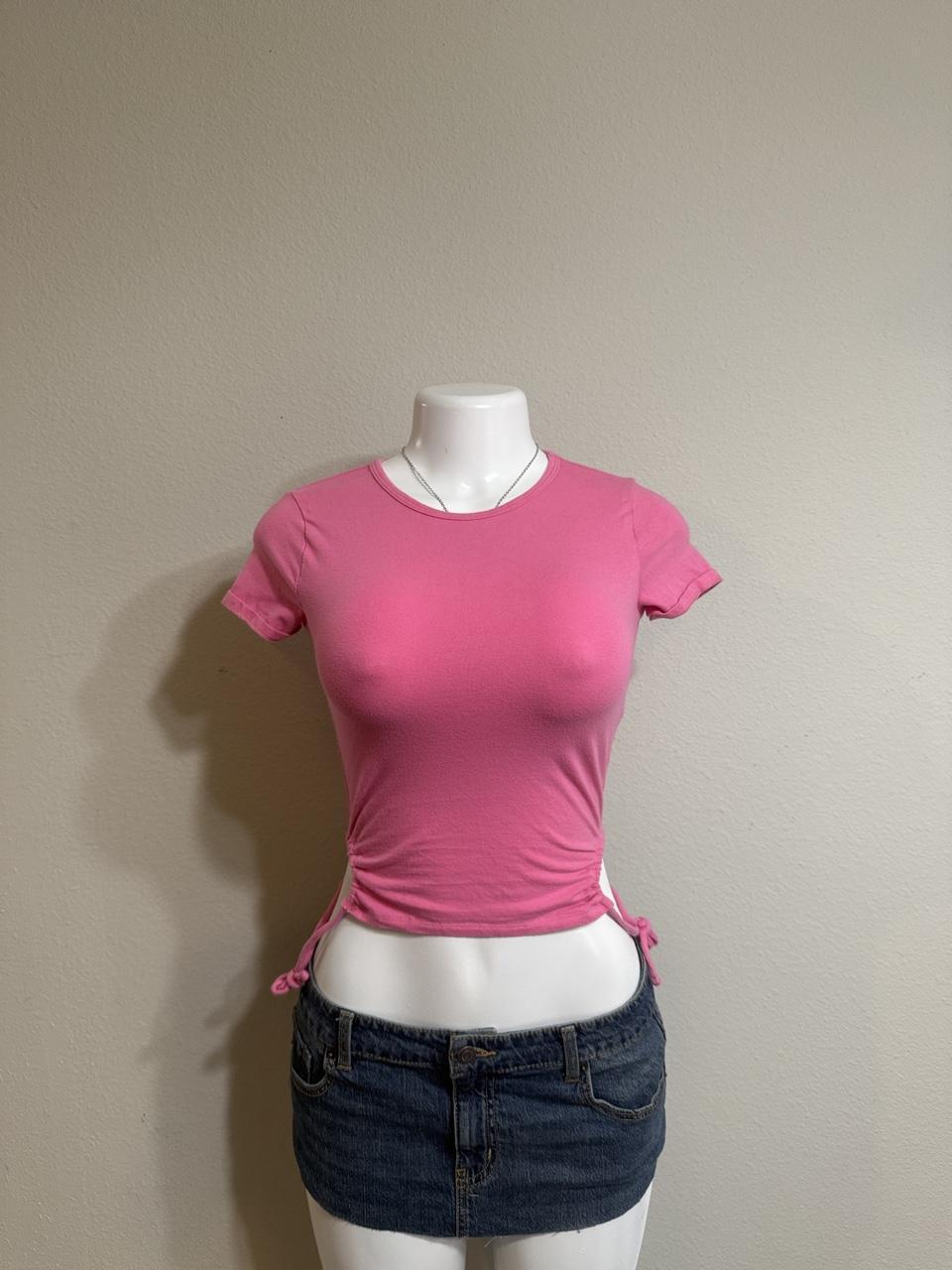 💖 Hollister Pink Ruched Baby Tee 💖