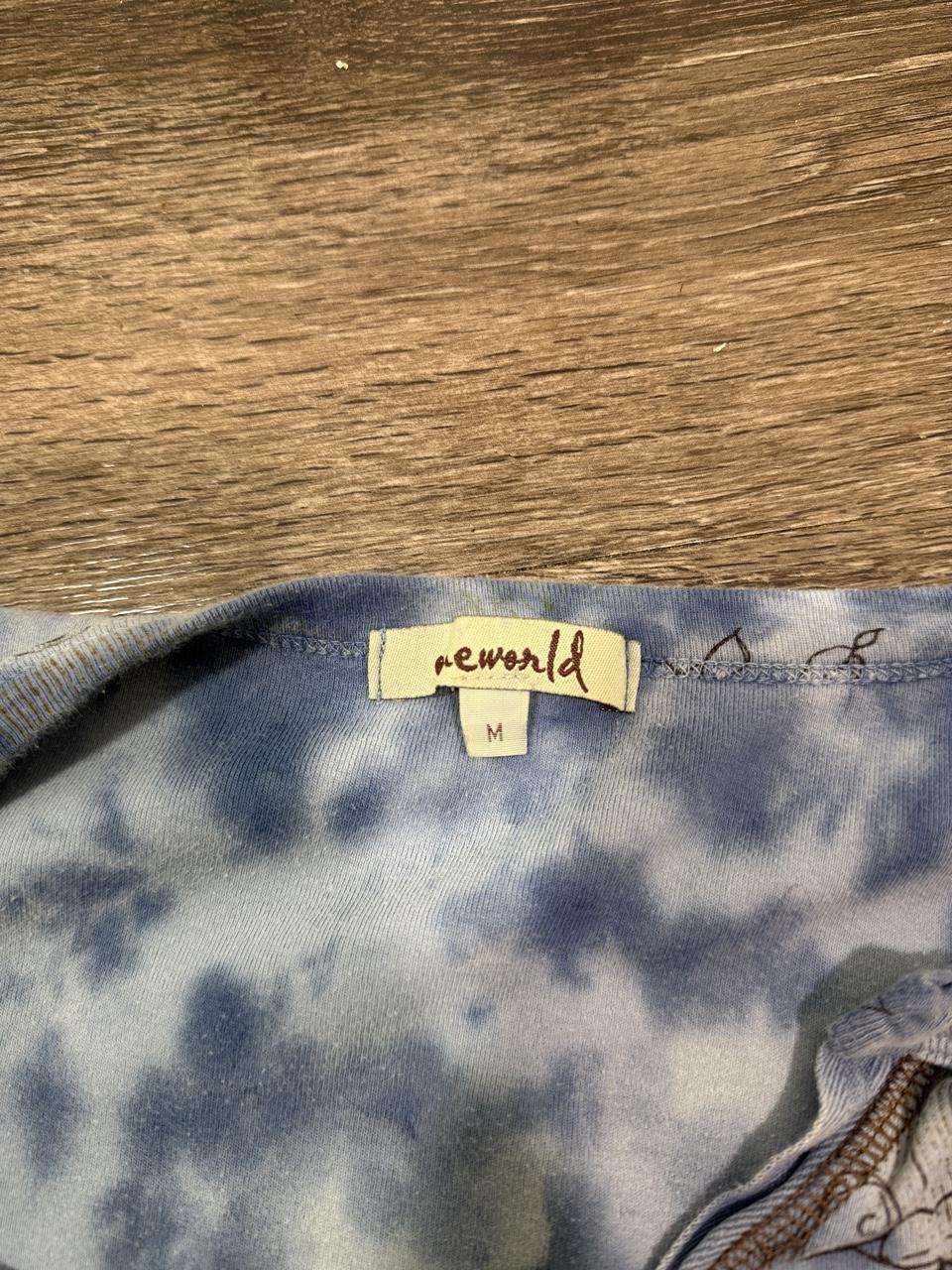 Y2K Fairycore One World Floral Henley Top
