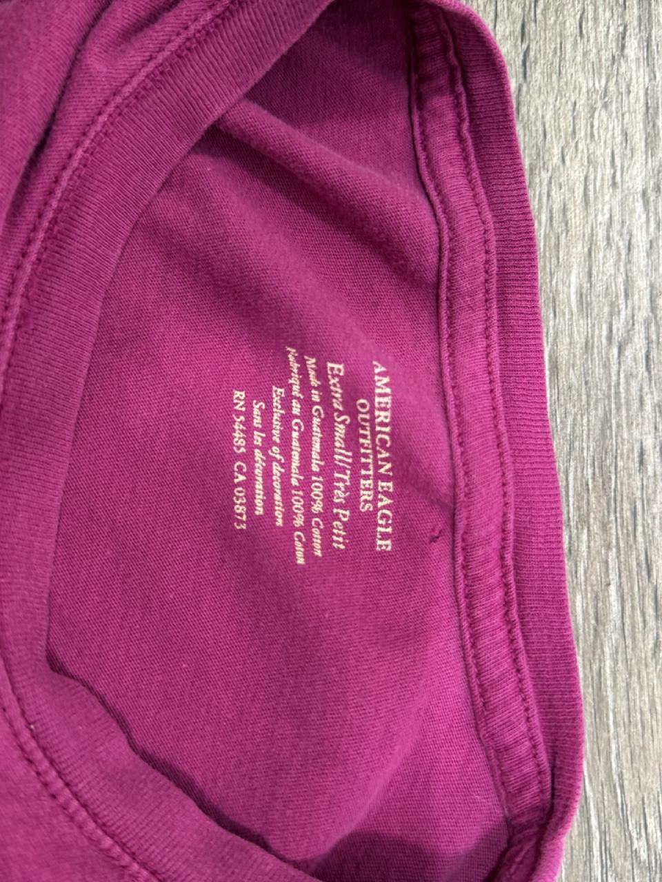 American Eagle Pink Graphic Baby Tee