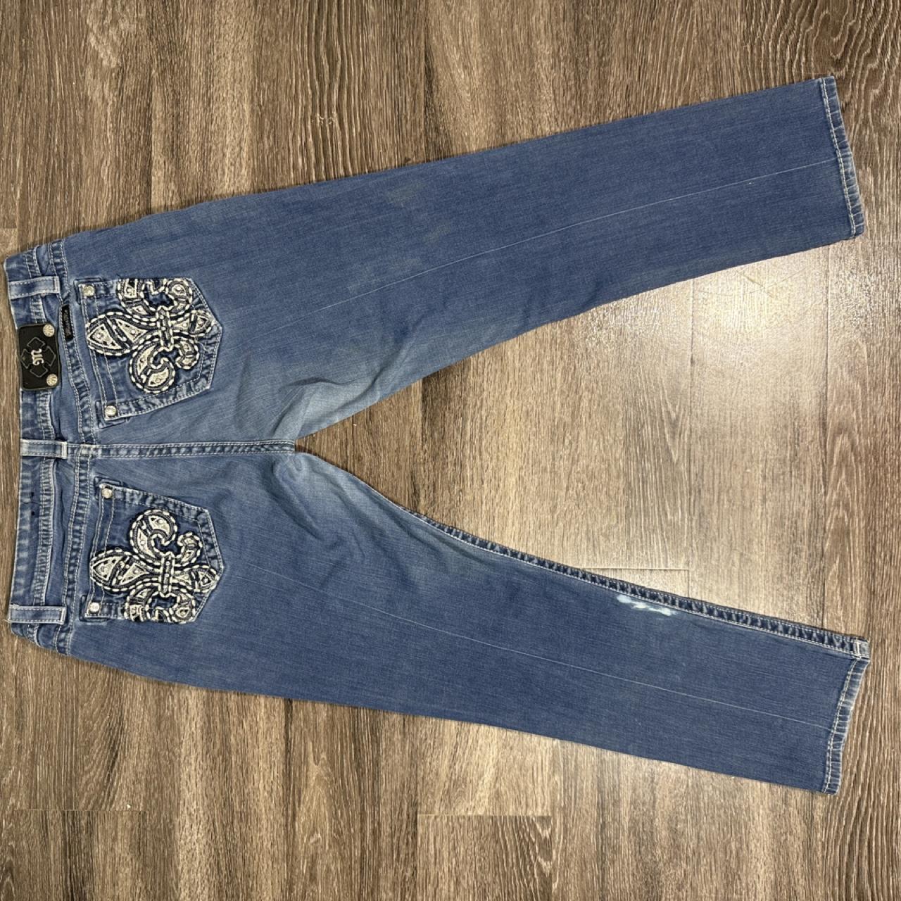 Miss Me Y2K Mid Rise Easy Skinny Embellished Pocket Jeans