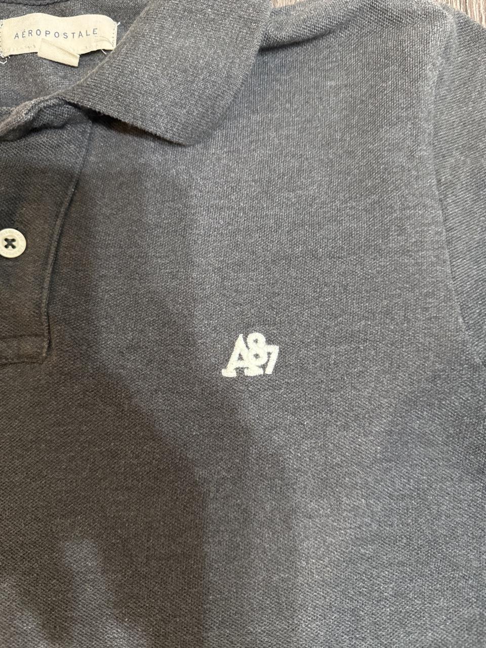 Aeropostale Men's Grey Polo-shirt