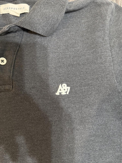 Aeropostale Men's Grey Polo-shirt