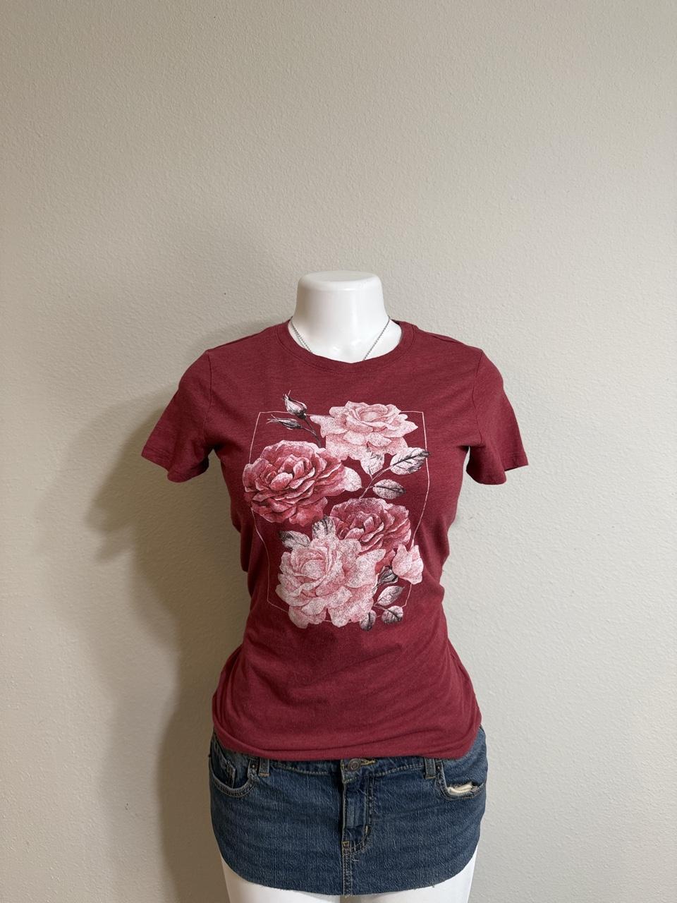 💖 Aeropostale Classic Crew Floral Graphic Tee 💖