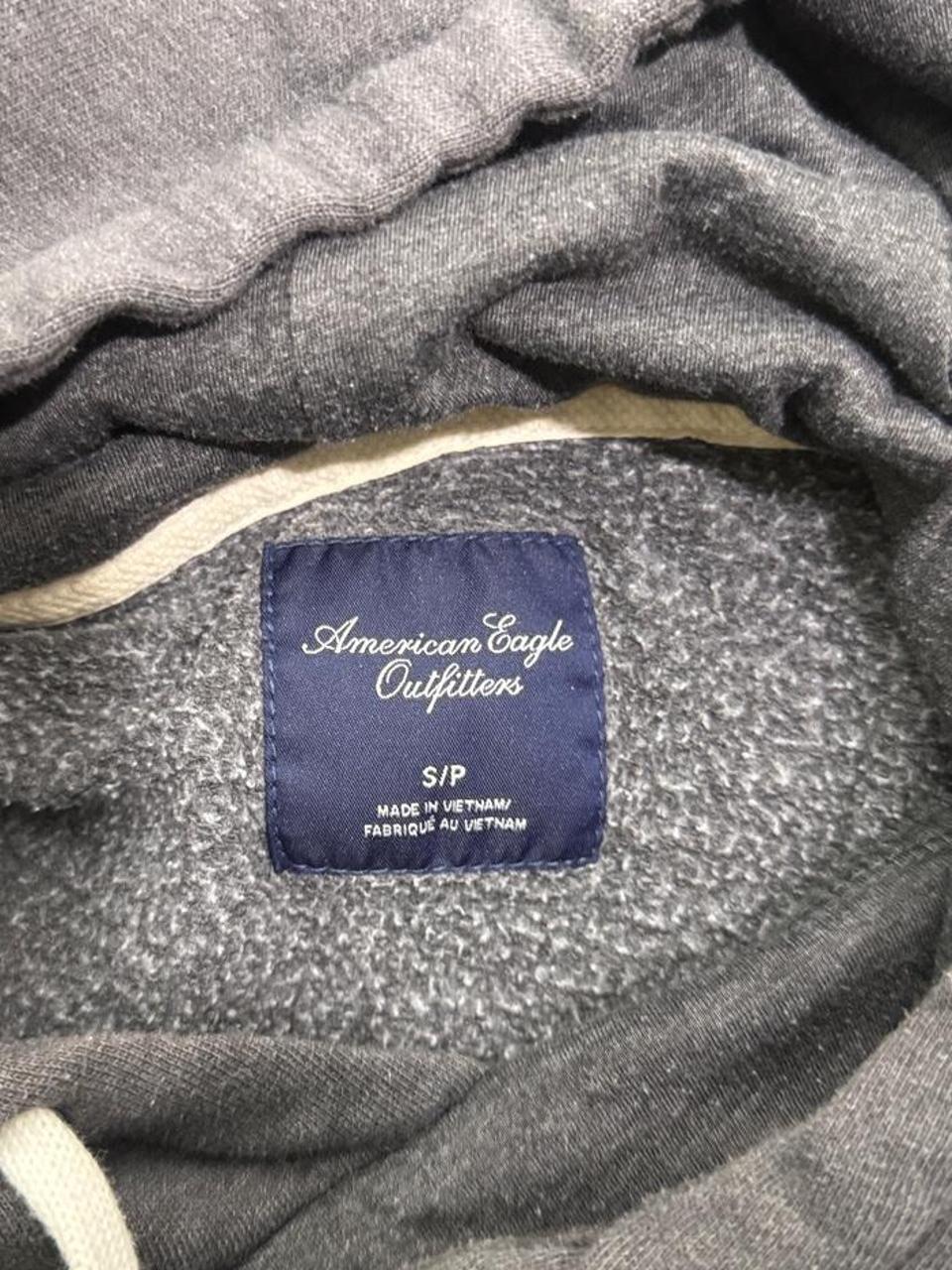 American Eagle Gray Graphic Pullover Hoodie