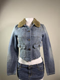 Vintage Y2K American Eagle Sherpa Denim Jacket
