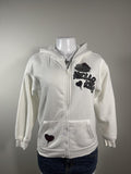 Y2K Hello Kitty x Forever 21 White Rhinestone Zip Hoodie