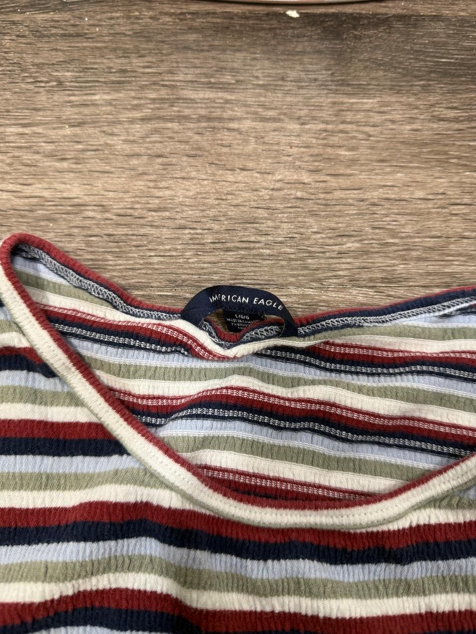🤍 American Eagle Striped Ribbed Baby Tee 🤍
