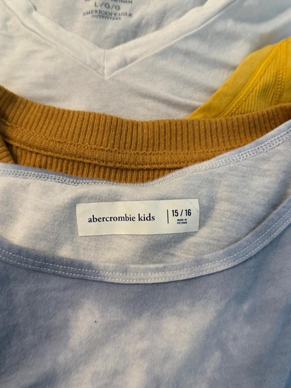 💙 Y2K Abercrombie Kids Blue Tie-Dye Cropped Tee 💙