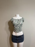 🌿 Soft & Sexy American Eagle Floral Off Shoulder Top 🌿