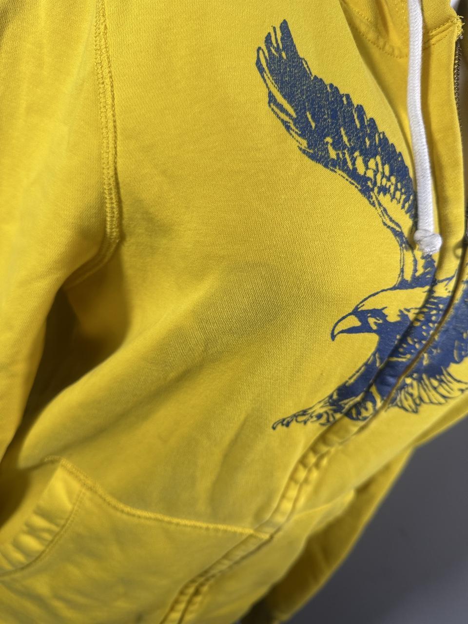 💛 Vintage American Eagle Yellow Full Zip Eagle Hoodie 💛