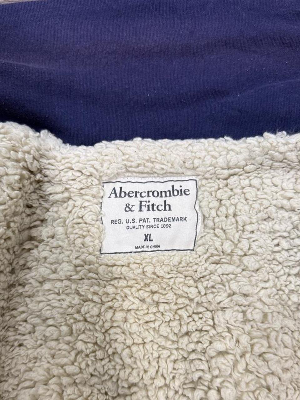 💙 Vintage Abercrombie & Fitch Sherpa Lined Snap Hoodie 💙