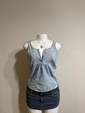💙 Hollister Embroidered Chambray Tank Top 💙