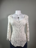 Y2K Fairycore Sheer Lace Long Sleeve Top