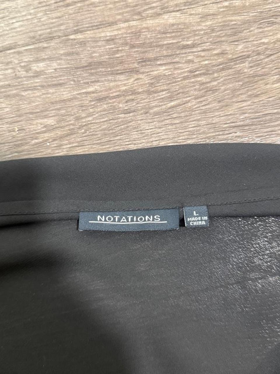 Notations Black Sheer Chiffon Cami Tank Top
