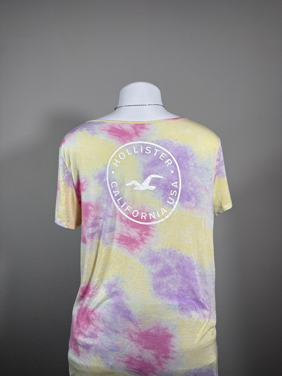 🌈 Hollister Pastel Tie-Dye Logo Tee 🌈