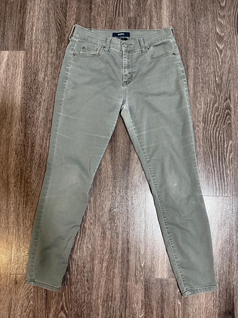 Aeropostale Women's Green and Khaki Jeans