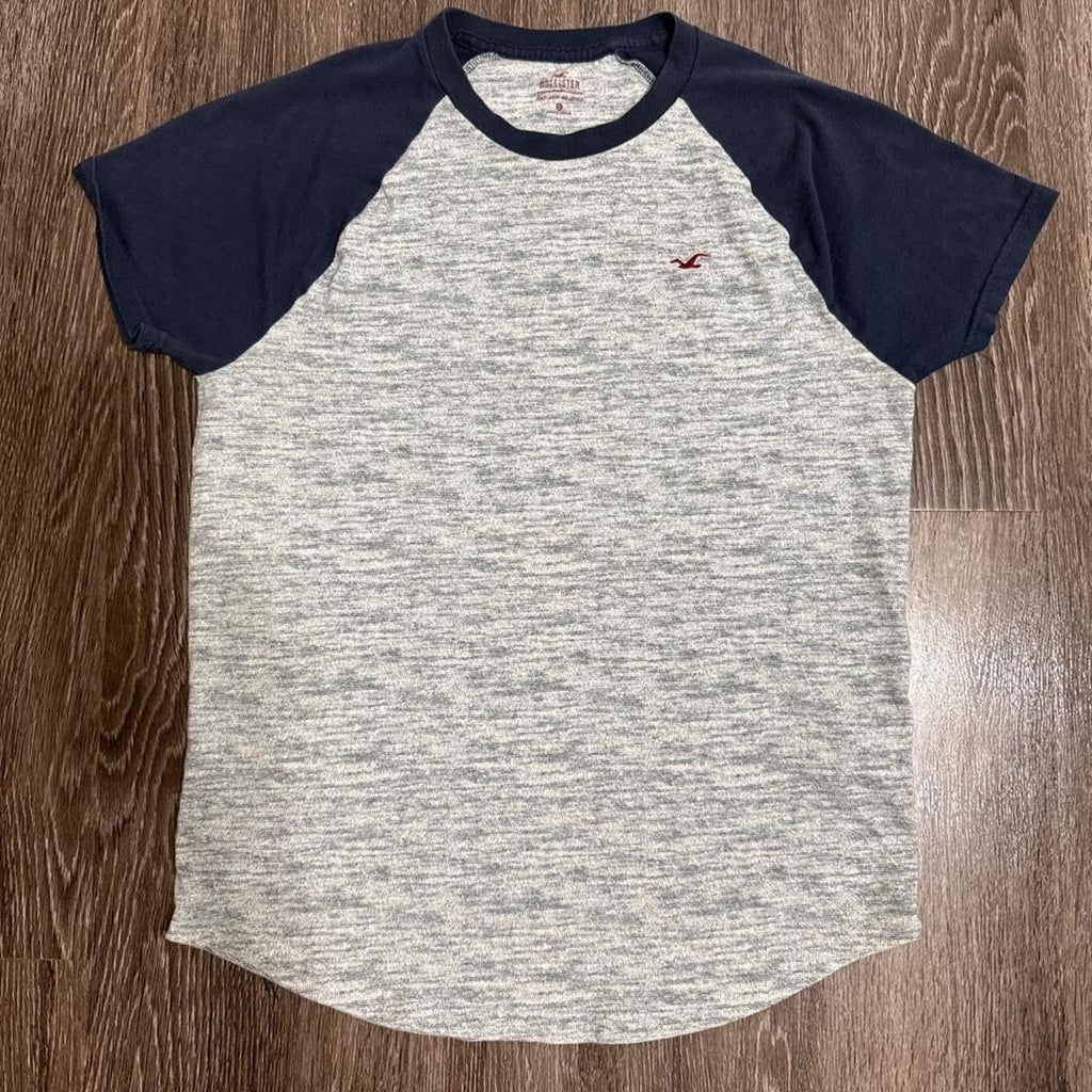 Hollister Co. Men's Grey and Blue Tshirt