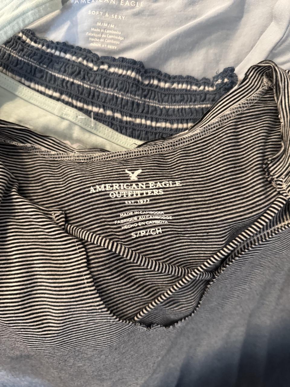 🖤 American Eagle Striped Criss Cross Tee 🖤