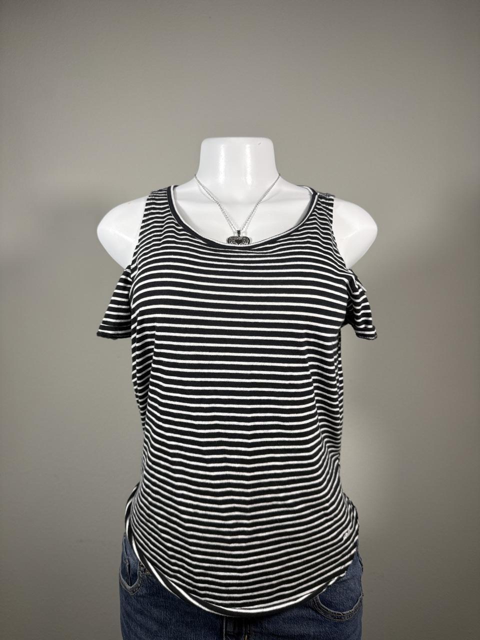 🖤 Hollister Striped Cold Shoulder Top 🖤